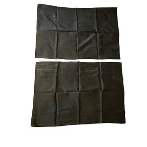 Vintage Luxury Linens Pillowcases Set of 2 Standard Size Used Black Luxury Satin